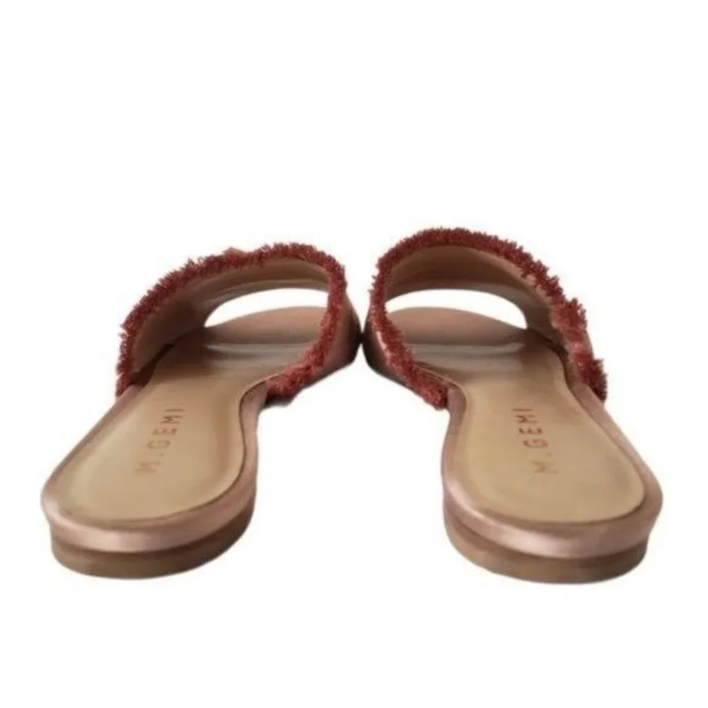 M. GEMI Tendina Silk Fringe Slide Sandal